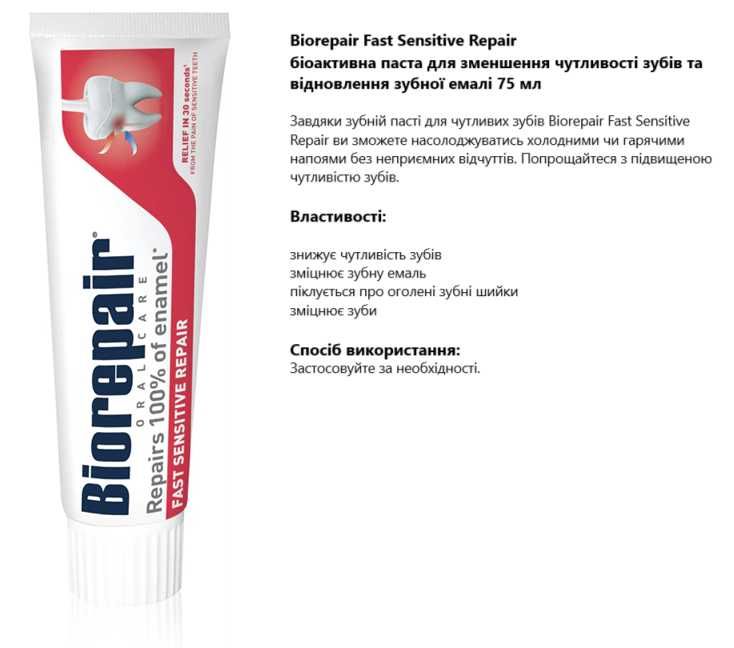 Зубна паста Biorepair 75 мл