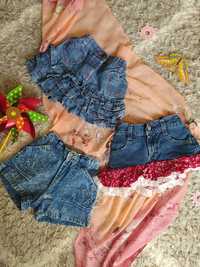 Dziewczęce jeansowe spódniczki i spodenki 98-104
