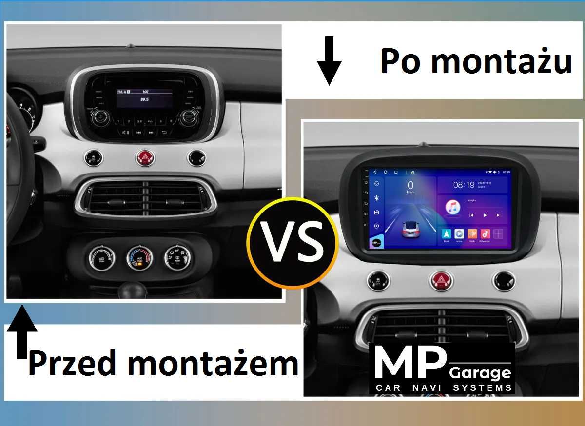 Radio FIAT 500X Nawigacja Android CarPlay/AA Qled Montaż Gwarancja!