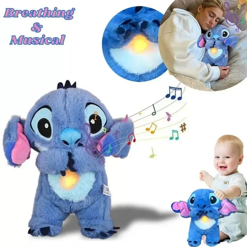 Stitch que respira e da musica (tamanho 30cm)