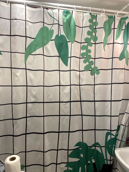 Zasłona prysznicowa, dywanik Ikea
