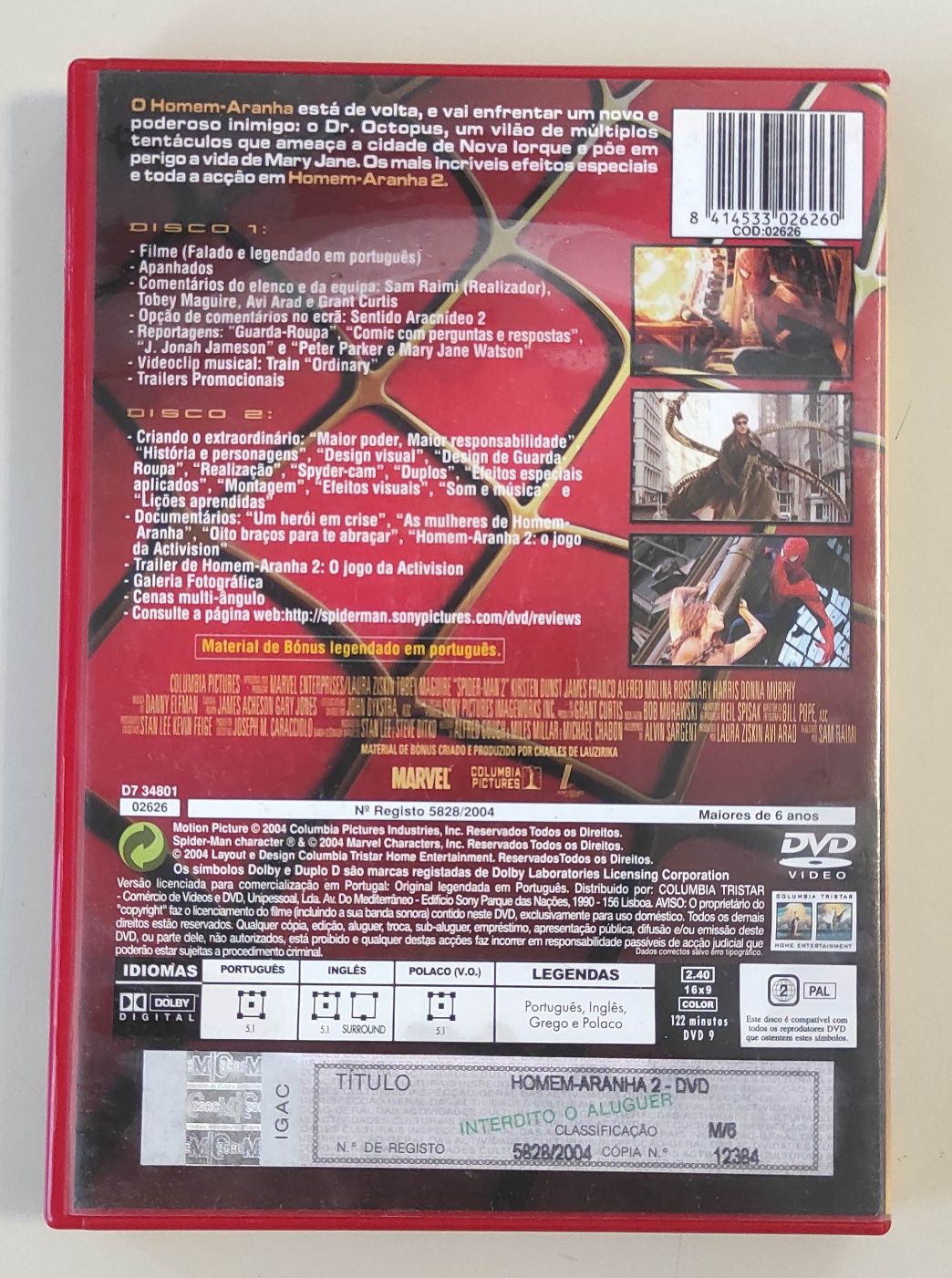 DVD homem aranha 2