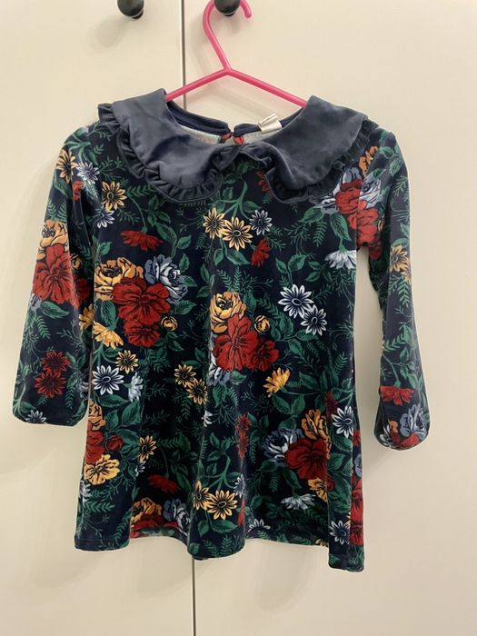 Elegancka welurowa sukienka H&M 104