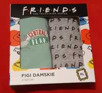 Figi damskie XL, dwupak, majtki z logo Friends