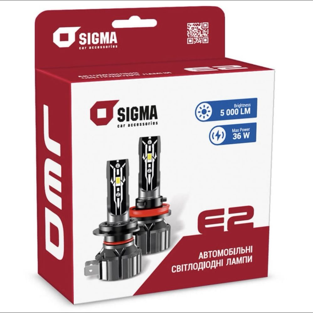 LED лампа Sigma E2 HB3/HB4