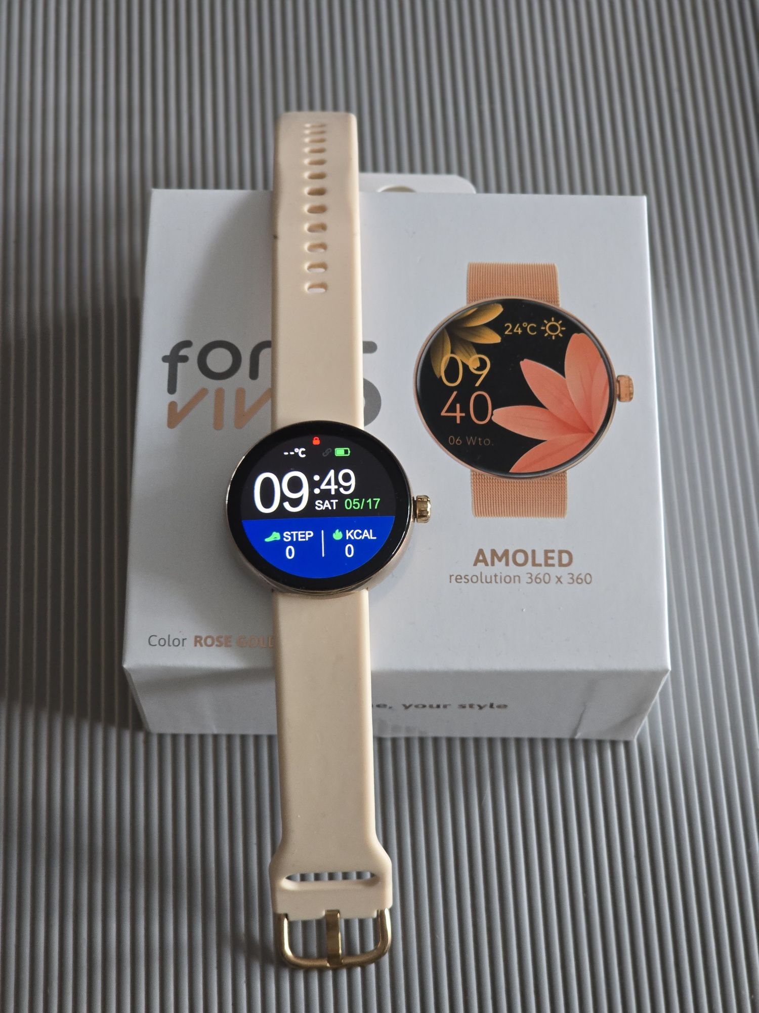 Smartwatch damski zegarek amoled Forever Forevive 5 SB-365