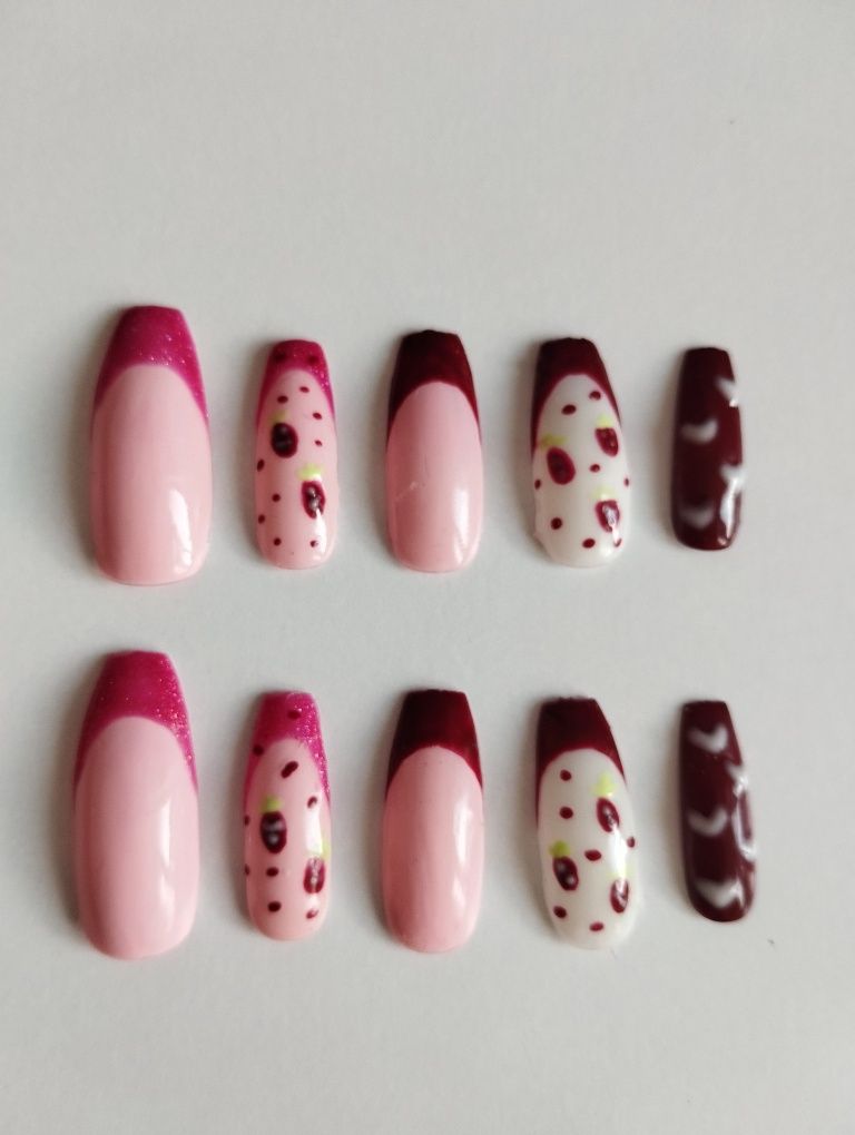 Paznokcie hybrydowe tipsy press on nails coquette