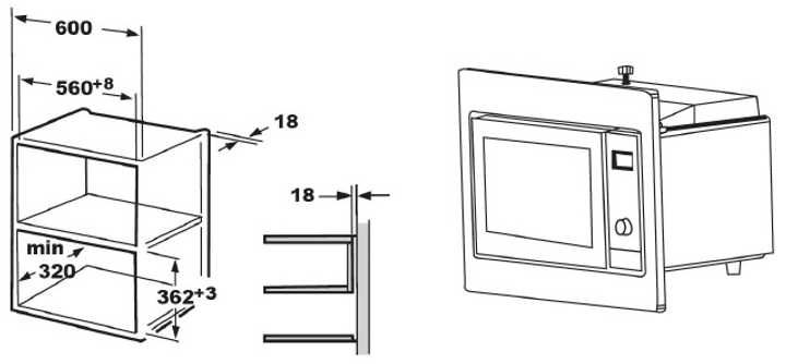 Мікрохвильова піч Hansa AMM20BEIH (вбудована) б/в