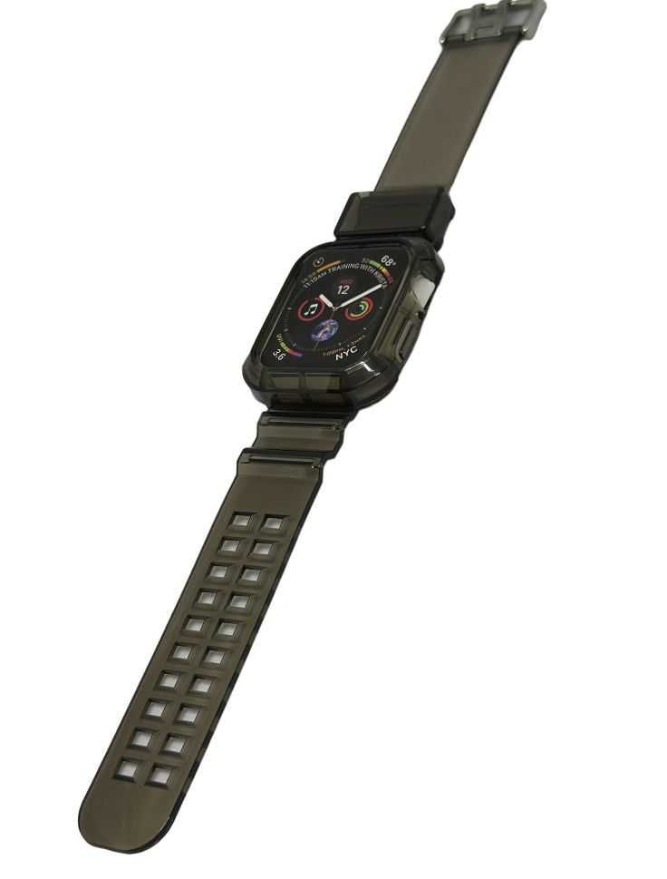 Apple Watch 42/44/45mm Opaska Silikonowa Pasek Obudowa Szara kod 1610
