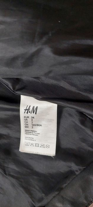 Kurtka ramoneska czarna ze sztucznej skóry H&M XS