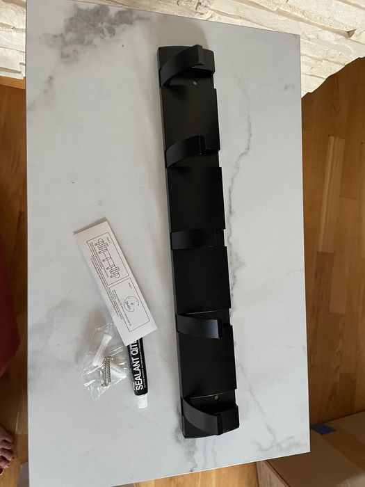 Wieszak wiszący CALIYO czarny, wieszak na ubrania, wieszak składany