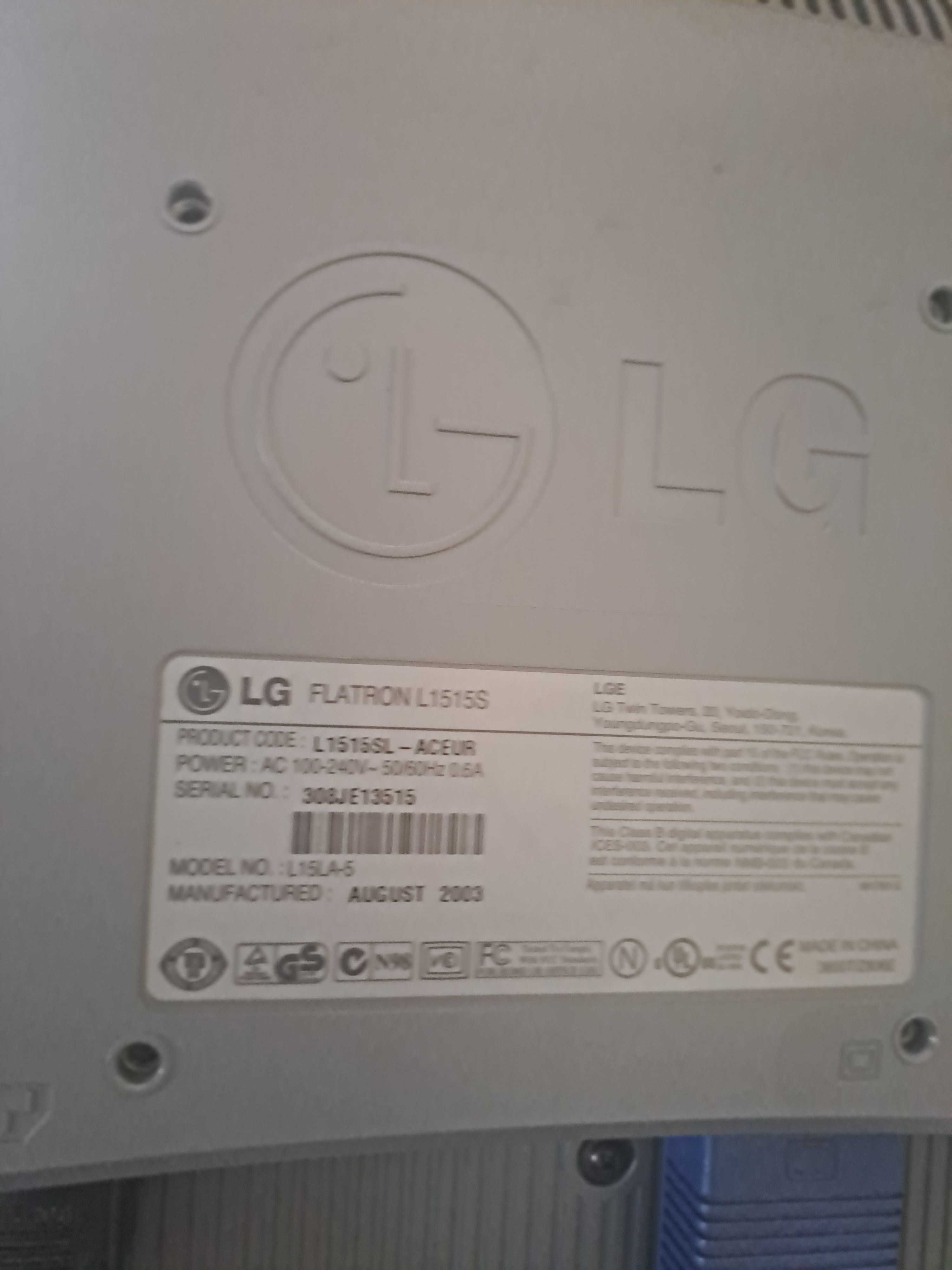Monitor Lg a funcionar
