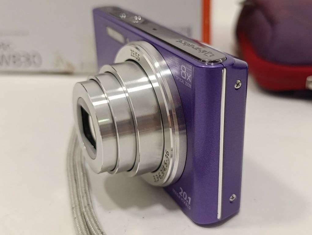 Aparat SONY Cyber-shot DSC-W830 ZEISS 20mp HD x8 vintage CCD jak NOWY