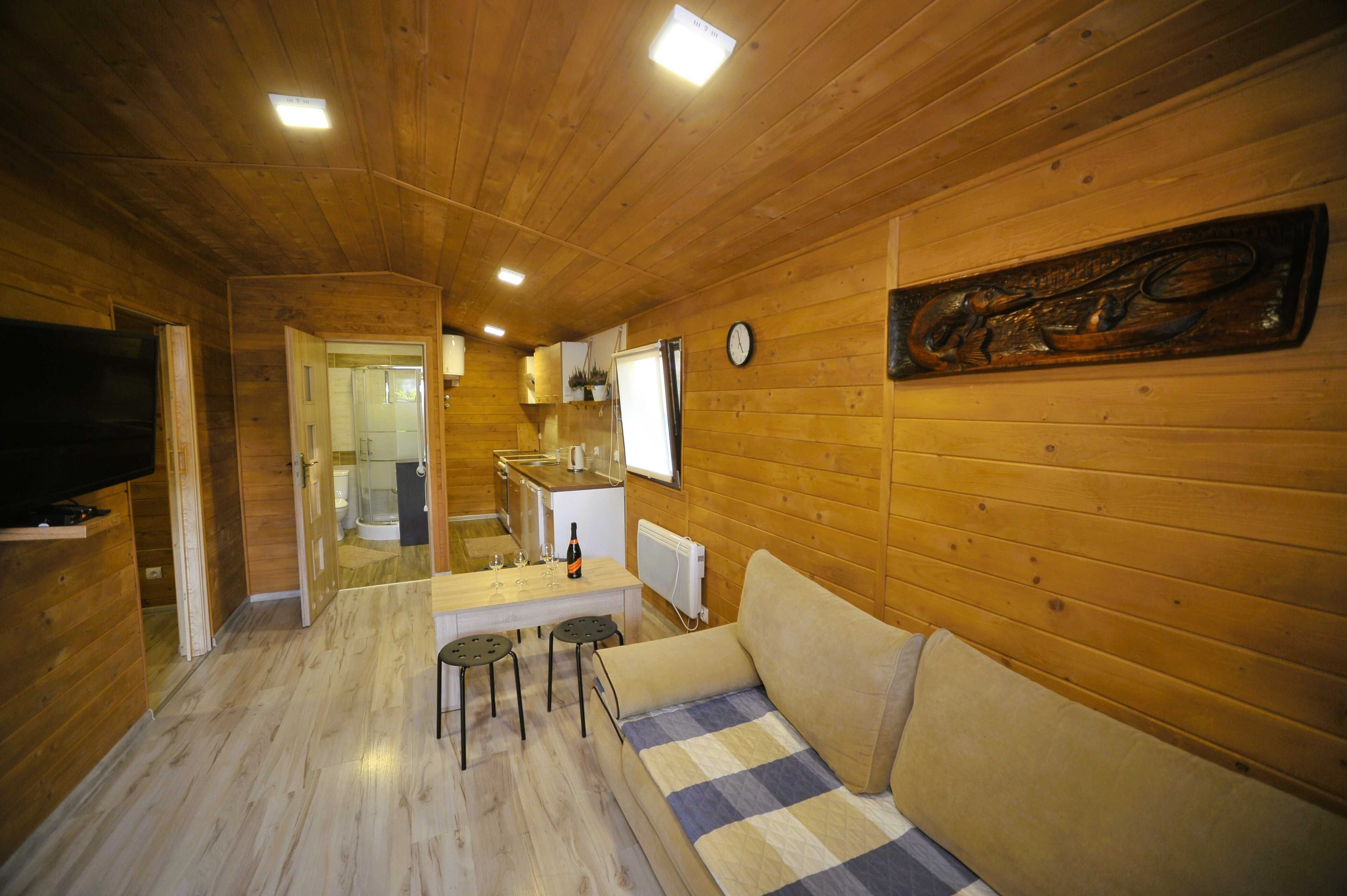 Kraina Relaksu-domki letniskowe Makowo-LINIA BRZEGOWA, POMOST, JACUZZI