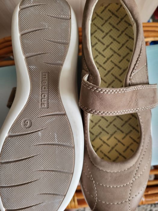 Новые анатомические, ортопедические туфли -макасины кожаные .