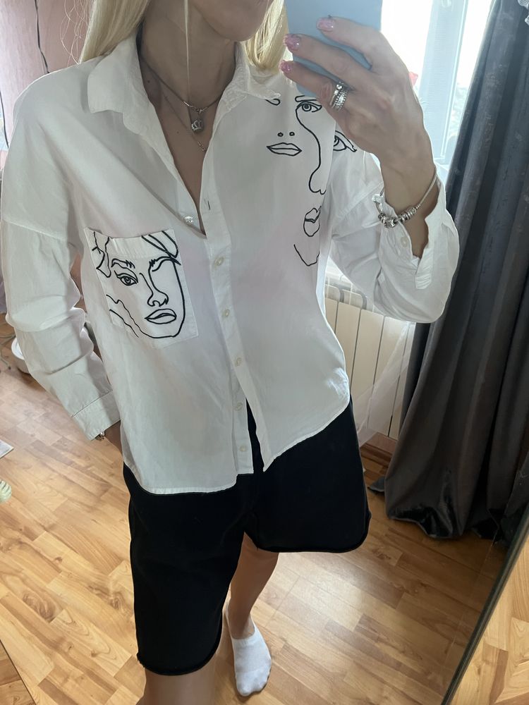Рубашка белая Cropp