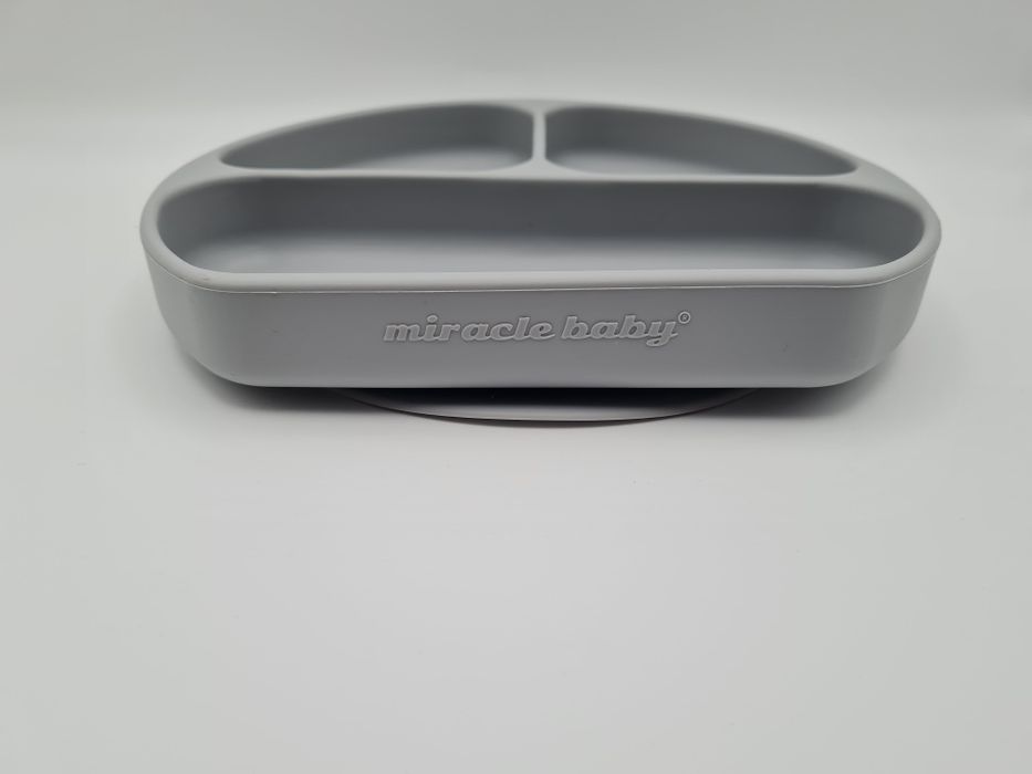 Silikonowy talerzyk dla dzieci Miracle Baby 3 przegródki