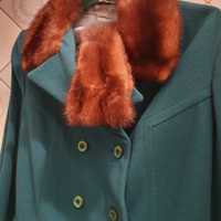 Продам драповое пальто с натуральным норковым воротником