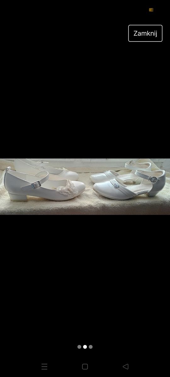 Buty komunijne rozmiar 35 i 37