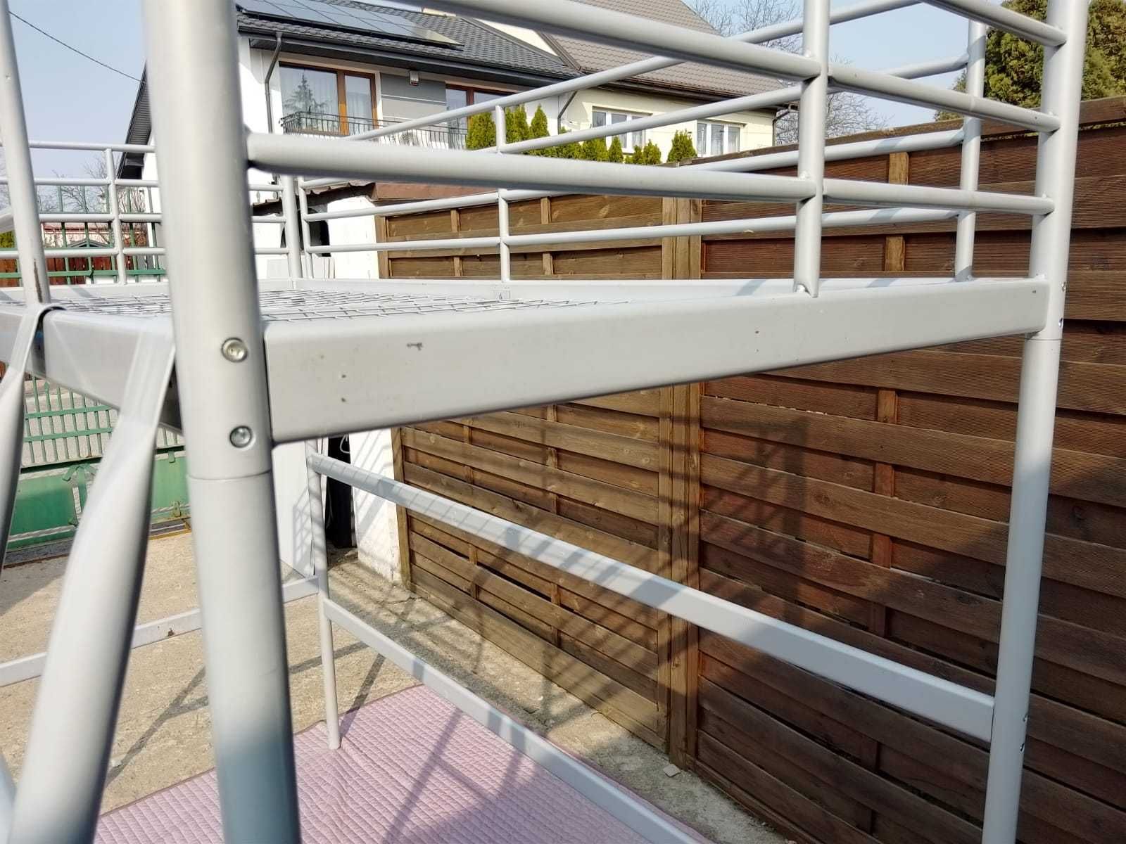 Metalowe łóżko IKEA Svarta antresola wysokie