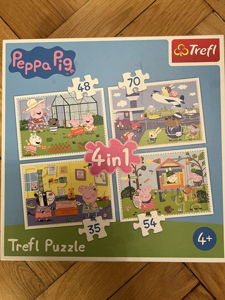 Zestaw puzzle z okienkiem świnka peppa