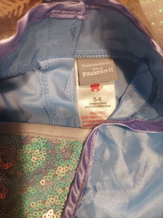 Strój karnawałowy, przebranie kostium Elsy z Krainy Lodu