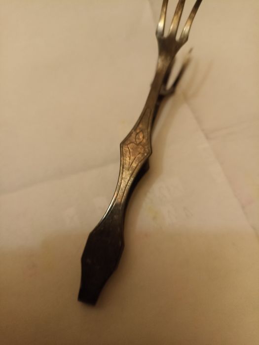 Widelczyk srebrzony do lodu,cukru