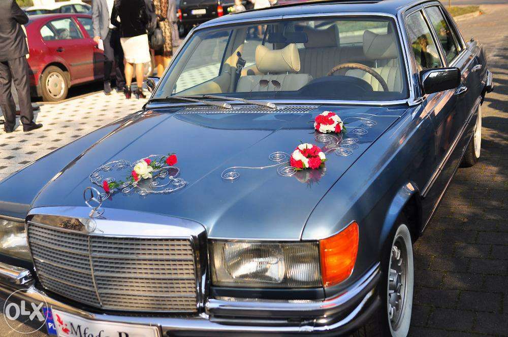 Samochód retro do ślubu, Auto do ślubu, Zabytkowy Mercedes S klasa