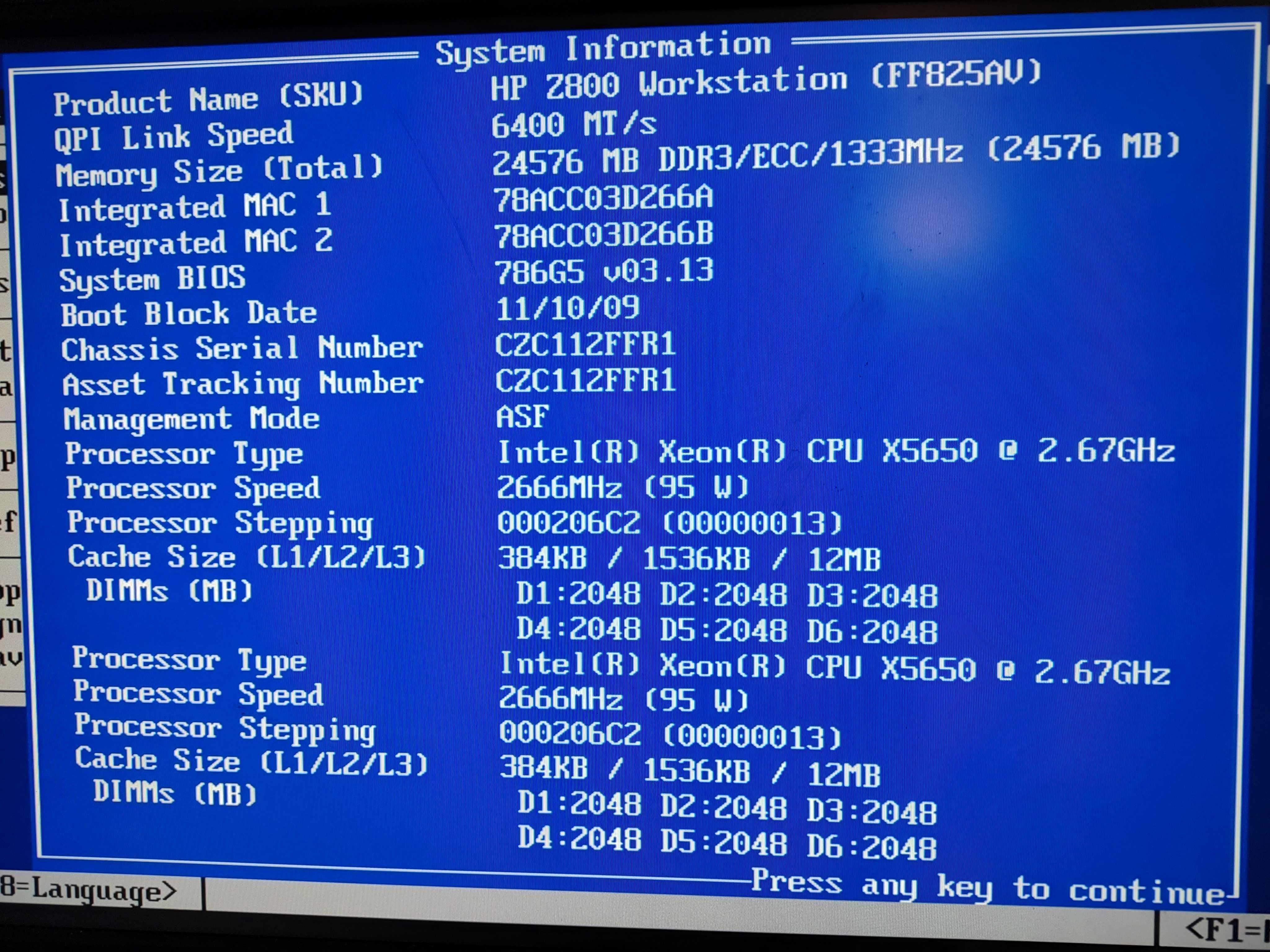 HP Z800 profesjonalna stacja robocza 2x Xeon 2.67 GHz 24 GB RAM