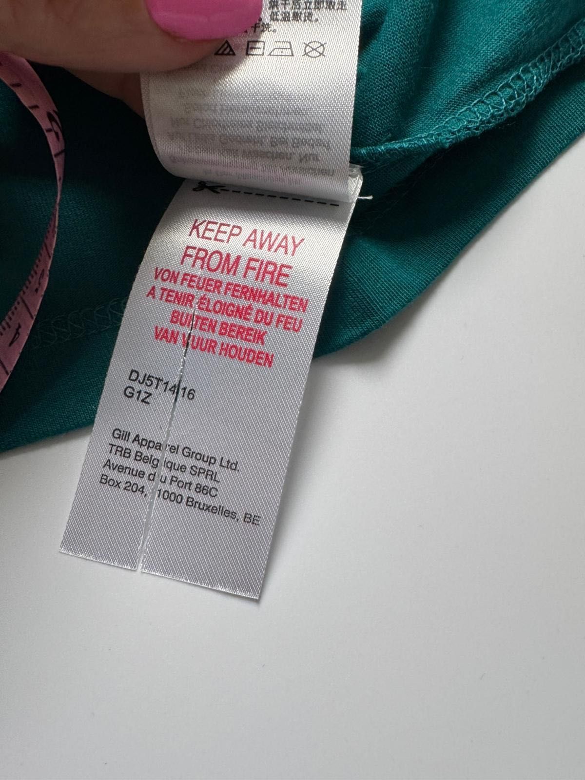 Nowa koszulka T-shirt damski DKNY JEANS turkusowy XL
