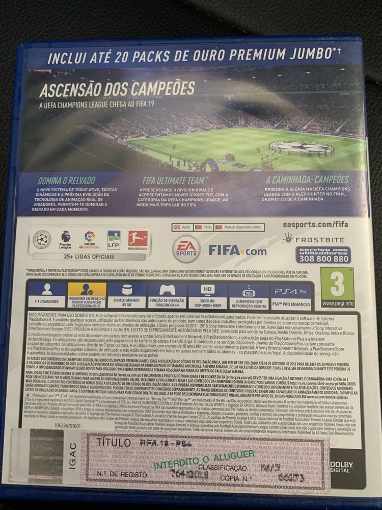 FIFA 19 - PT - selo IGAC - PS4