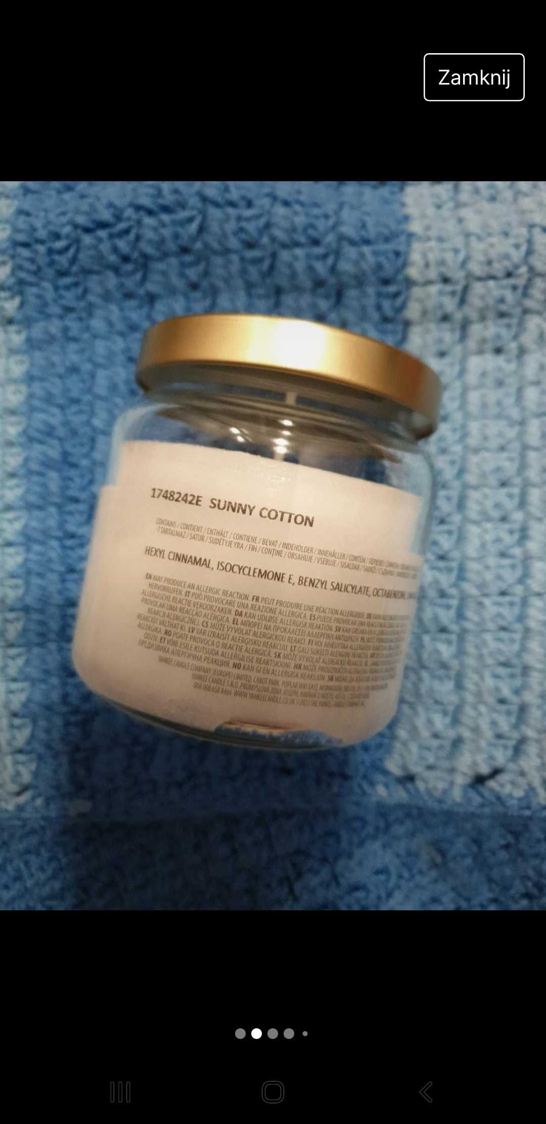 Świeca yankee candle sunny cotton 142 g