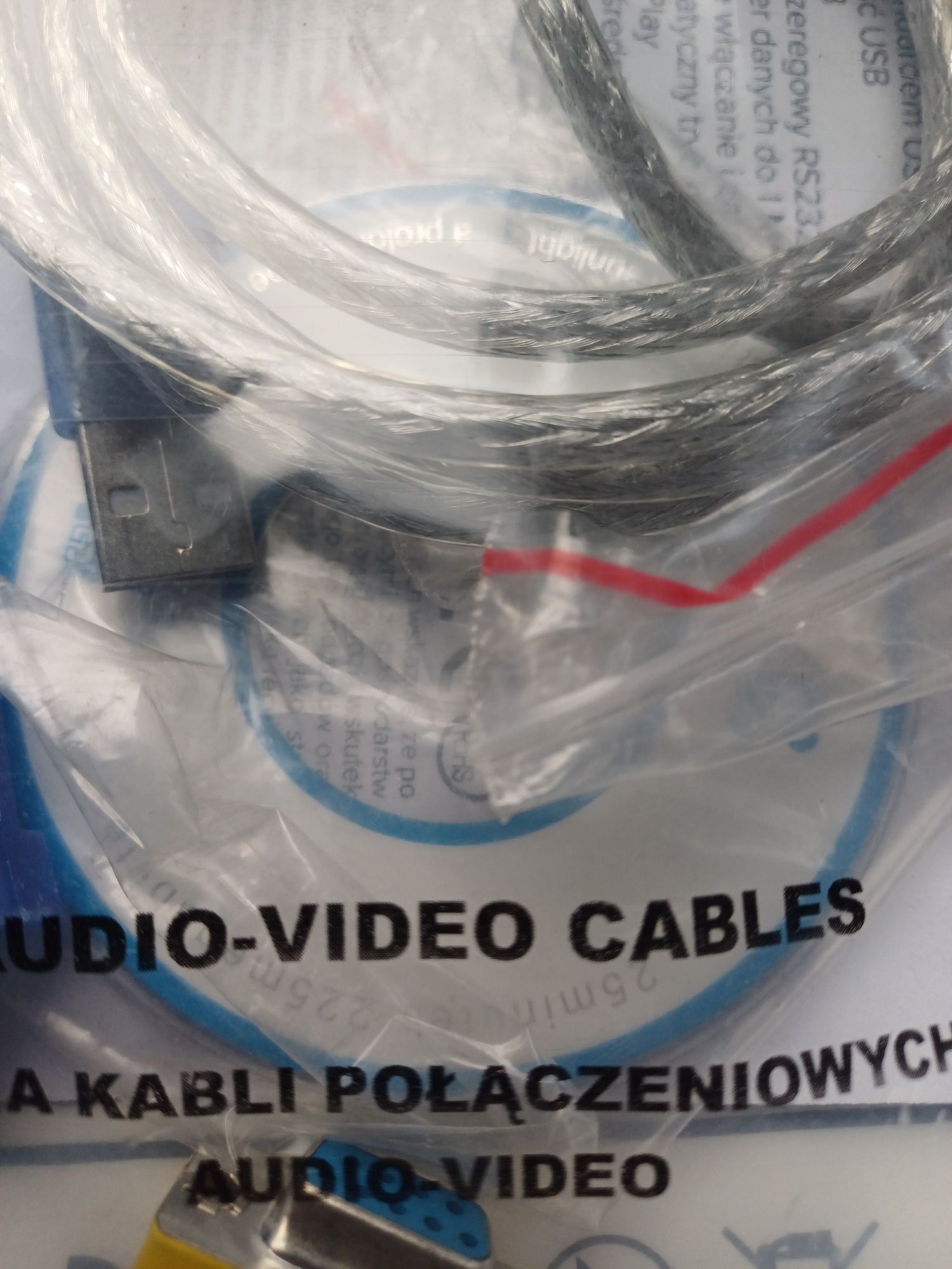 Port - kabel  USB RS232 z płyta instalacyjna i redukcją