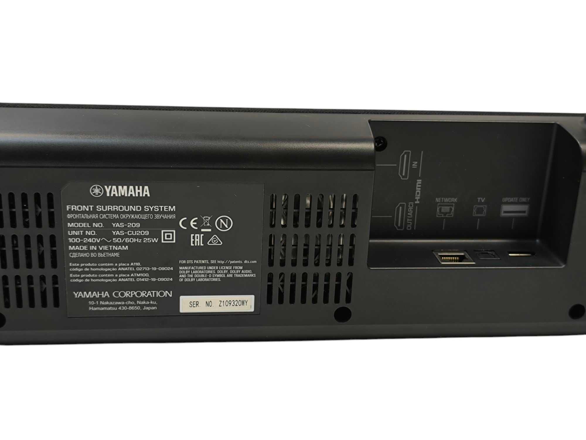Soundbar z bezprzewodowym subwooferem Yamaha YAS-209 + NS-WSW44