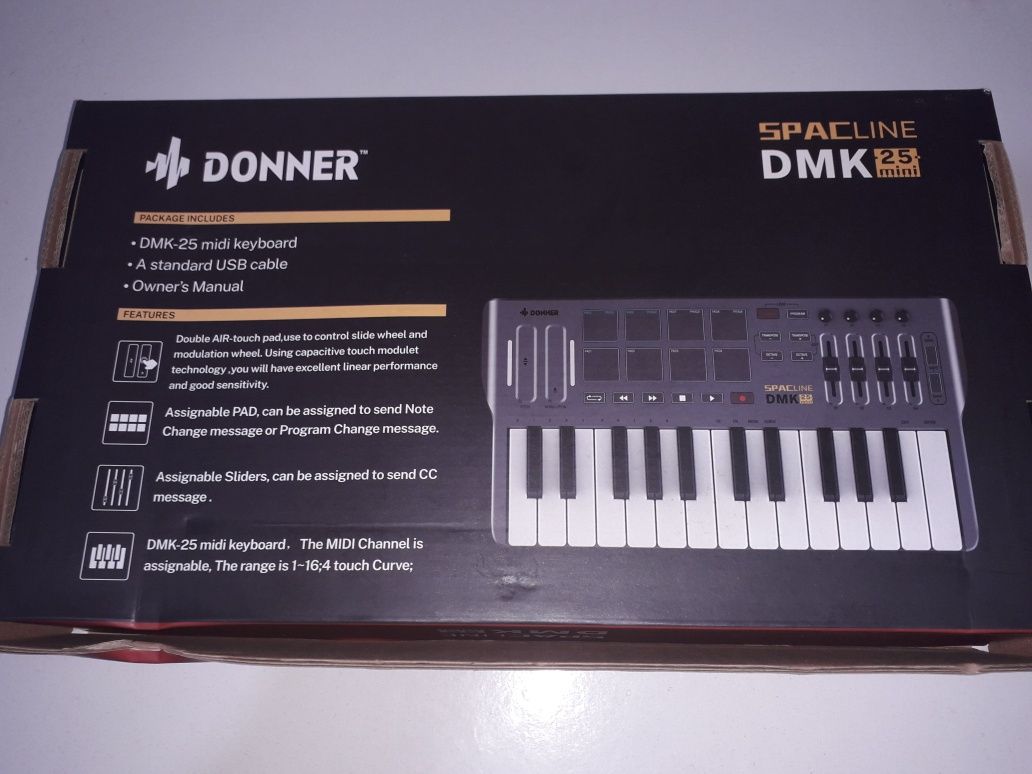 Teclado Controlador Midi Donner DMK-25 - NOVO