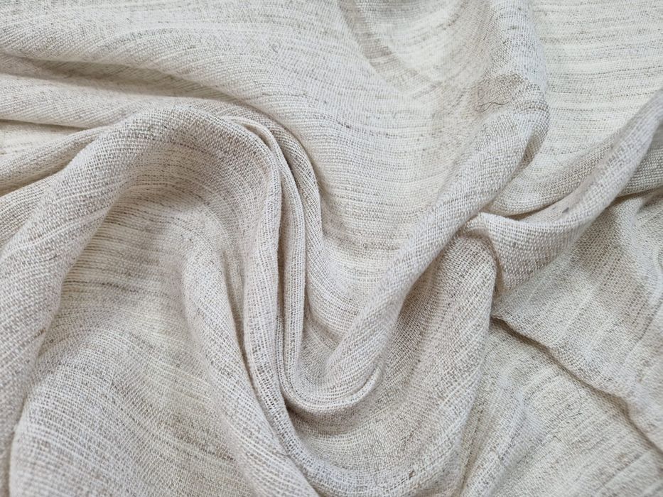 Tkanina beż w typie lnu szer.90 cm.