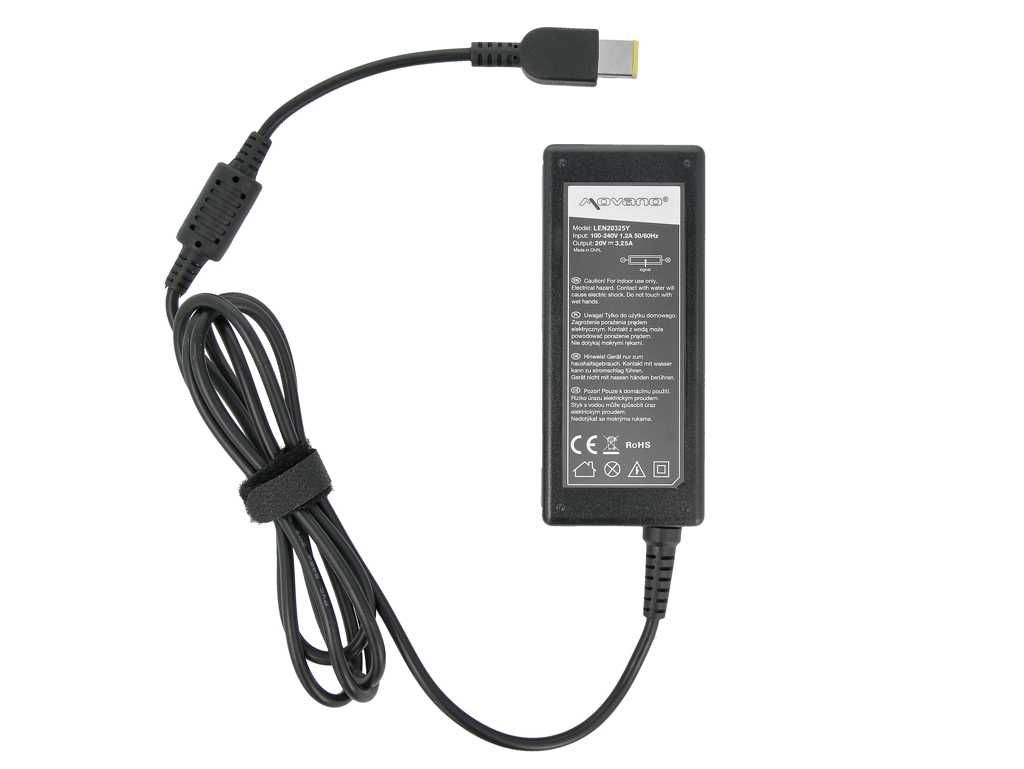 Zasilacz Movano 20v 3.25a (prostokątny 11.0x4.5 pin) 65W do Lenovo