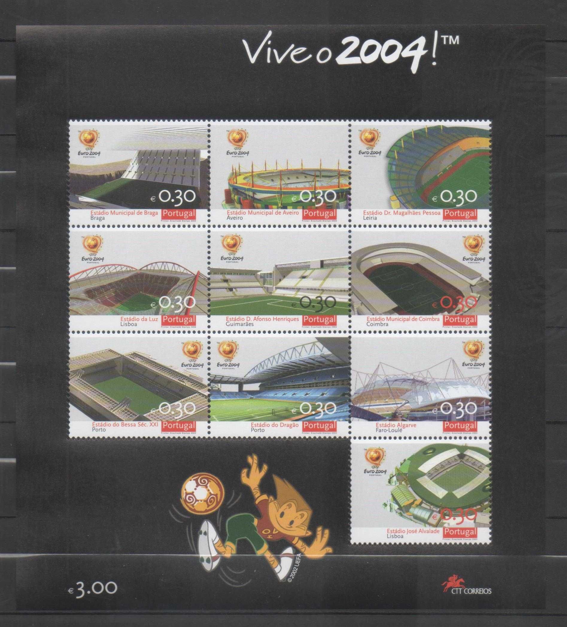 Bloco 278. UEFA EURO 2004. Novo.