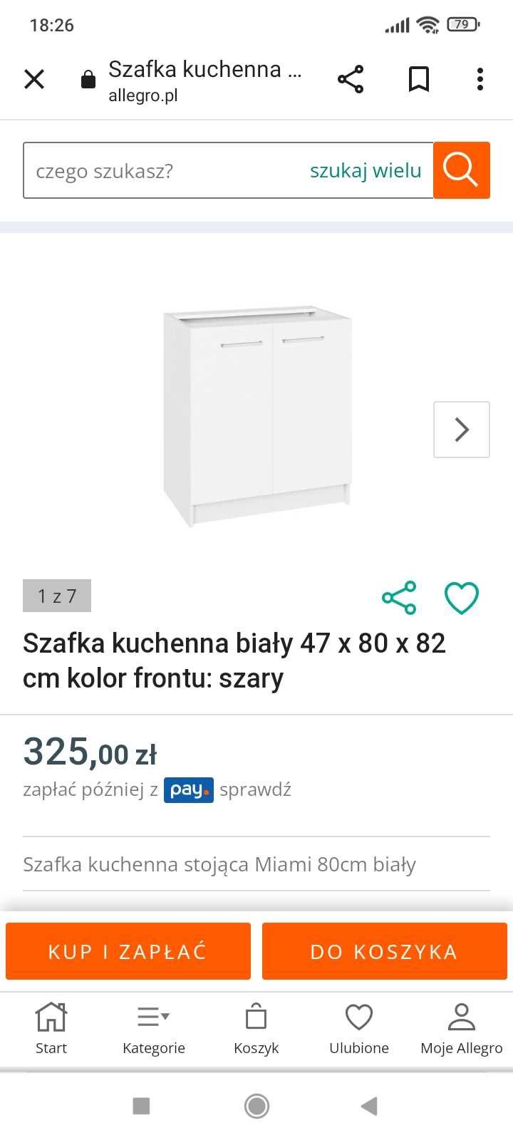 Szafka kuchenna biały mat