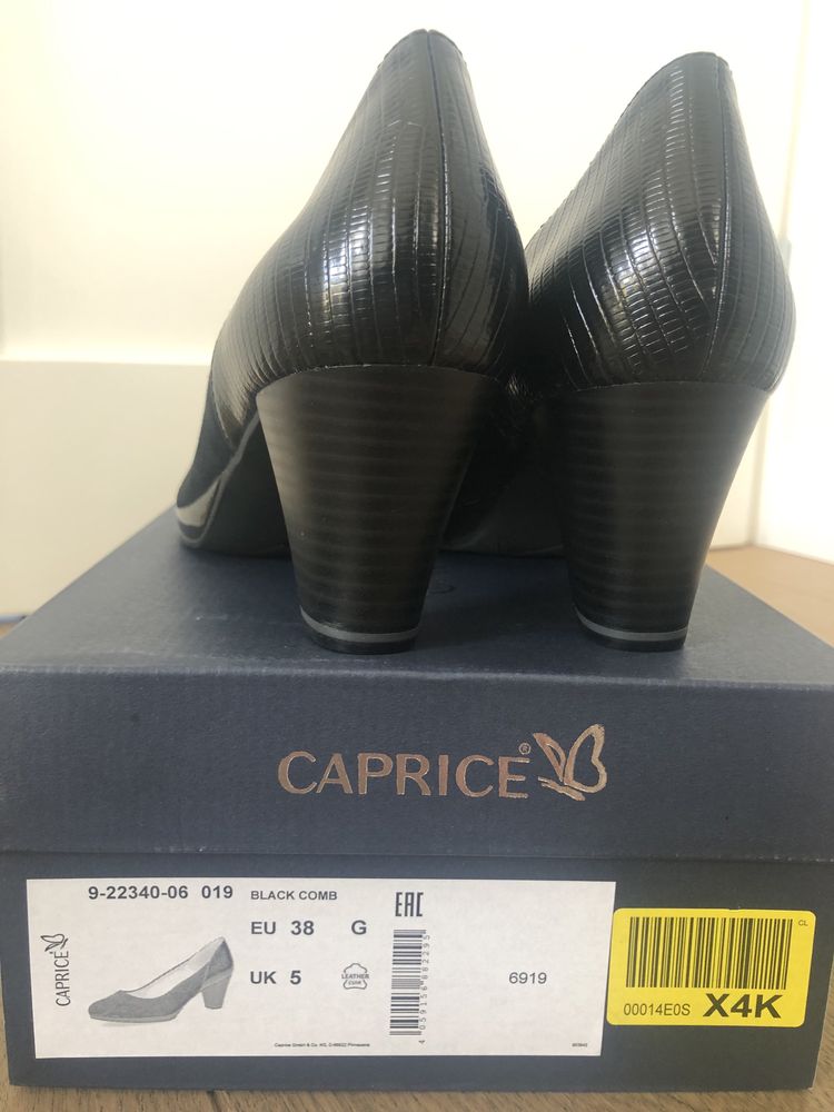 Caprice czółenka czarne