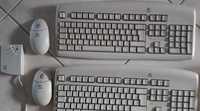 Logitech, klawiatura, myszka, vintage , retro, keyboard kolekcja