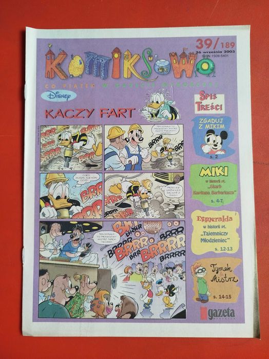 Komiksowo, komiks Gazeta Wyborcza, nr 39/189, 26 września 2003