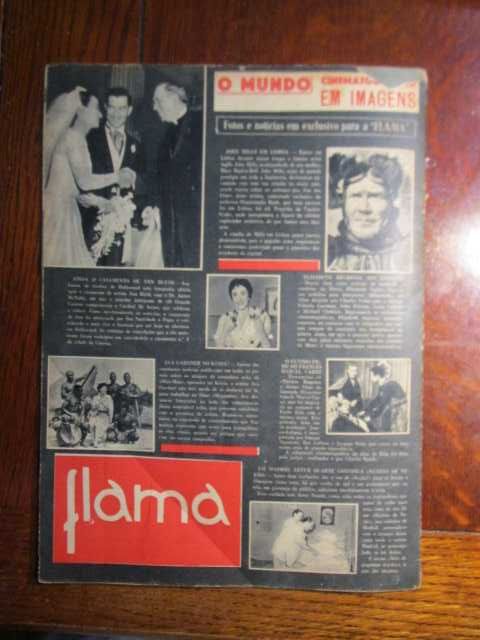 Revista Flama 1953 PM Policia Militar Lanceiros Capa  Amália Rodrigues