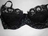 Biustonosz Baci Lingerie r. 75D dół miseczki wykończony srebrną nitką