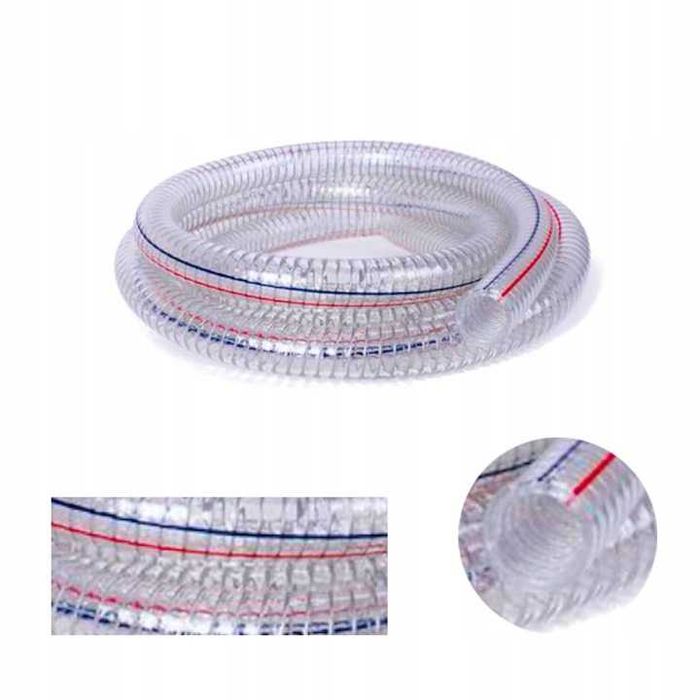 WĄŻ do spuszczania PALIWA 1m 25MM ZBROJONY WZMACNIANY Ssący Ssawny ON