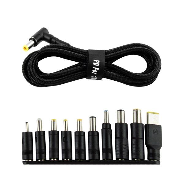 Кабель живлення для ноутбука з набором перехідників 100W