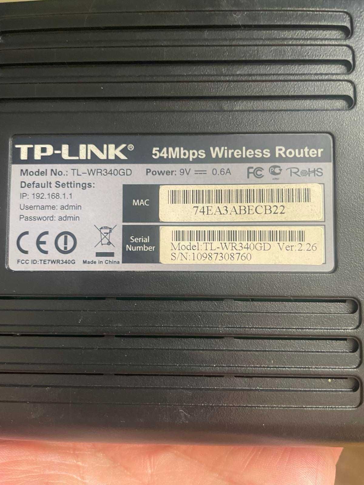Беспроводной маршрутизатор TP-Link TL-WR340GD