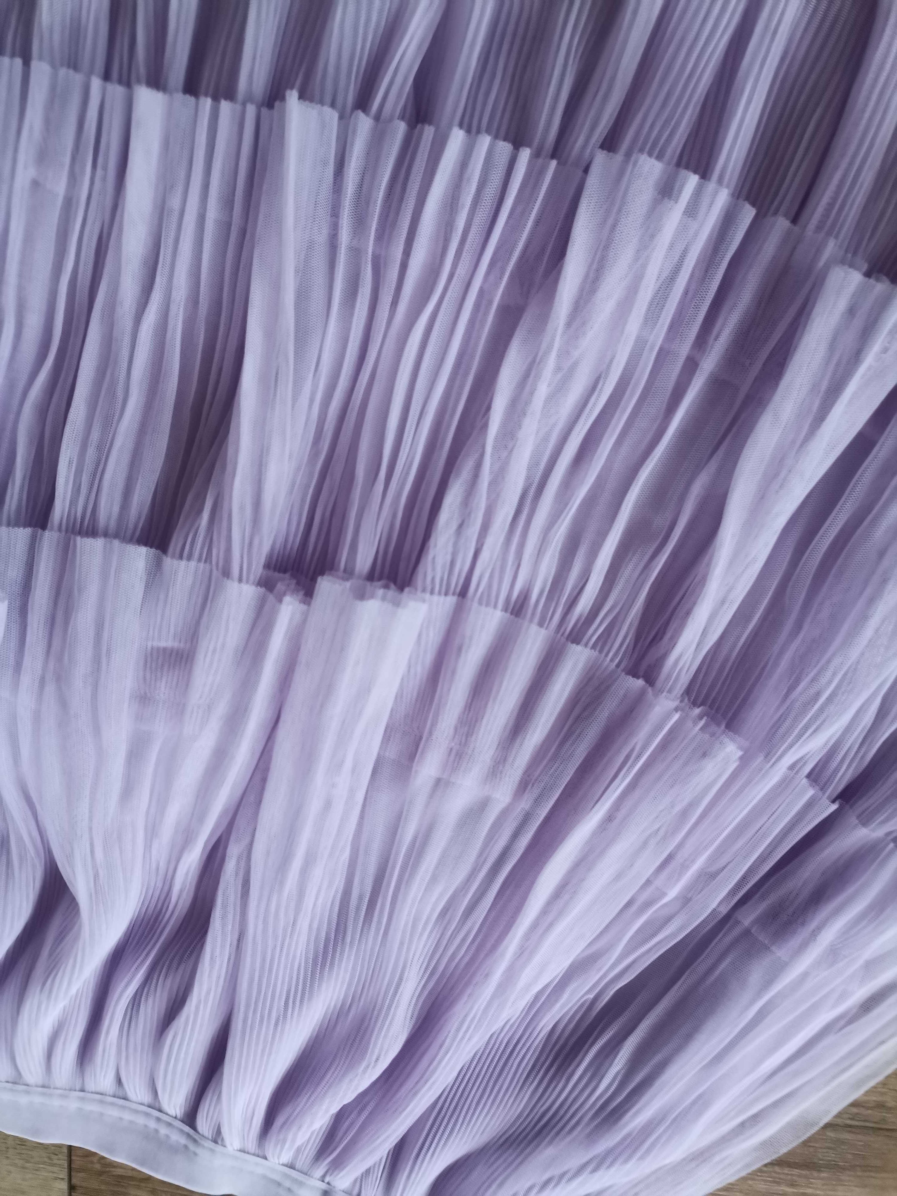 Spódnica tiulowa, falbanki Nowa  Reserved roz 158 XS Kolor liliowy