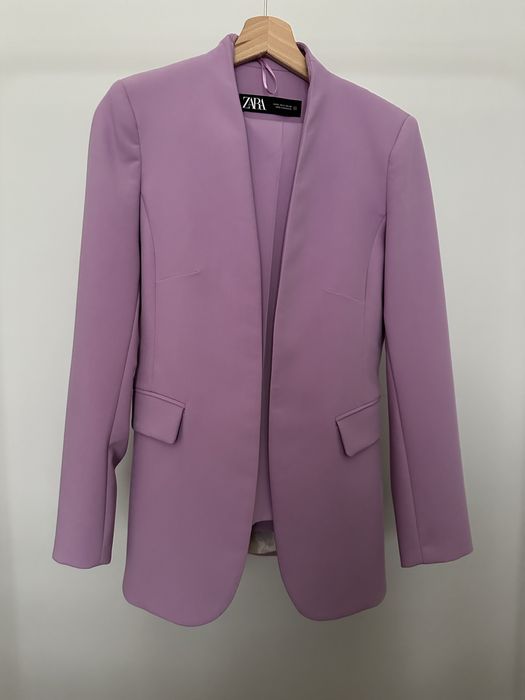 zestaw garniturowy damski zara fioletowy S