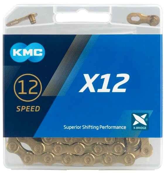 KMC X12 126 ogniw GOLD BOX  Łańcuch Rowerowy